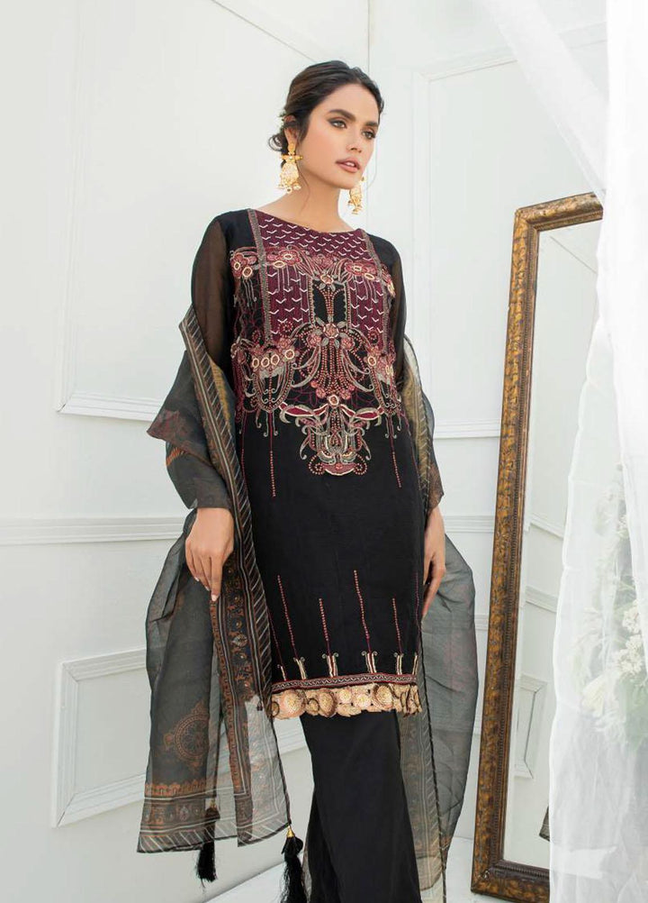 Pulchi by Qasimi Embroidered Chiffon Suits Unstitched 3 Piece QM21PL UNPL-01 - Formals Collection
