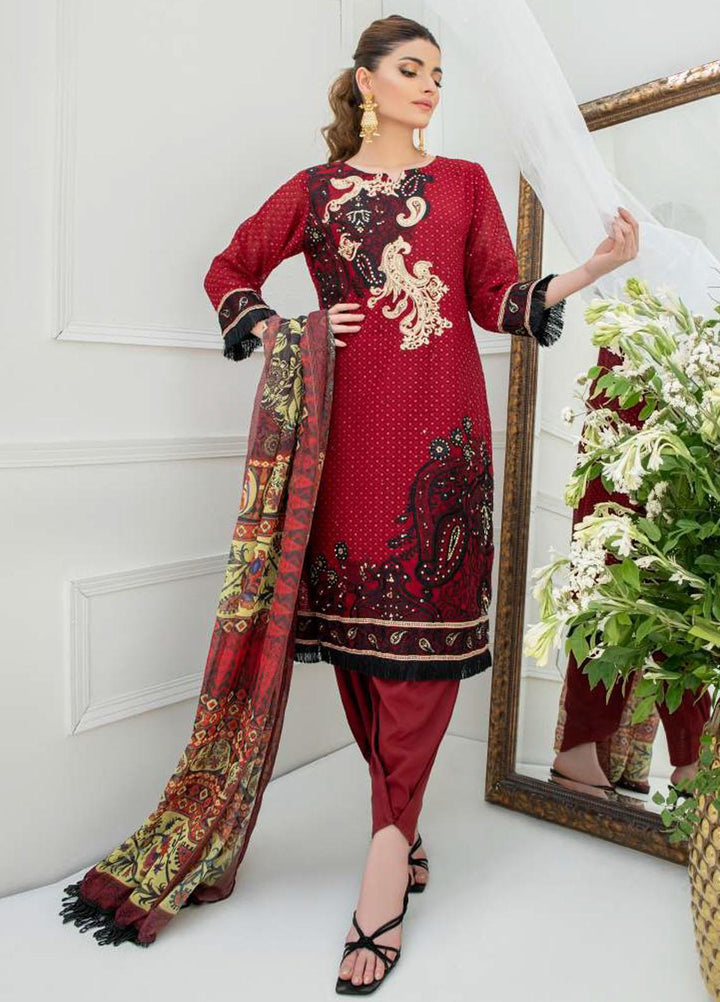 Pulchi by Qasimi Embroidered Chiffon Suits Unstitched 3 Piece QM21PL UNPL-02 - Formals Collection