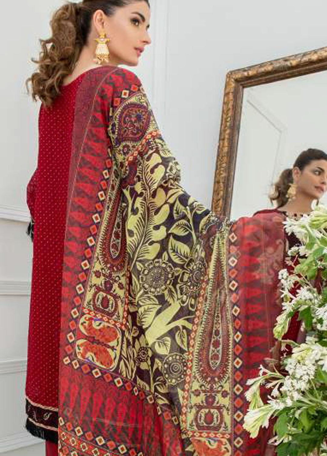 Pulchi by Qasimi Embroidered Chiffon Suits Unstitched 3 Piece QM21PL UNPL-02 - Formals Collection