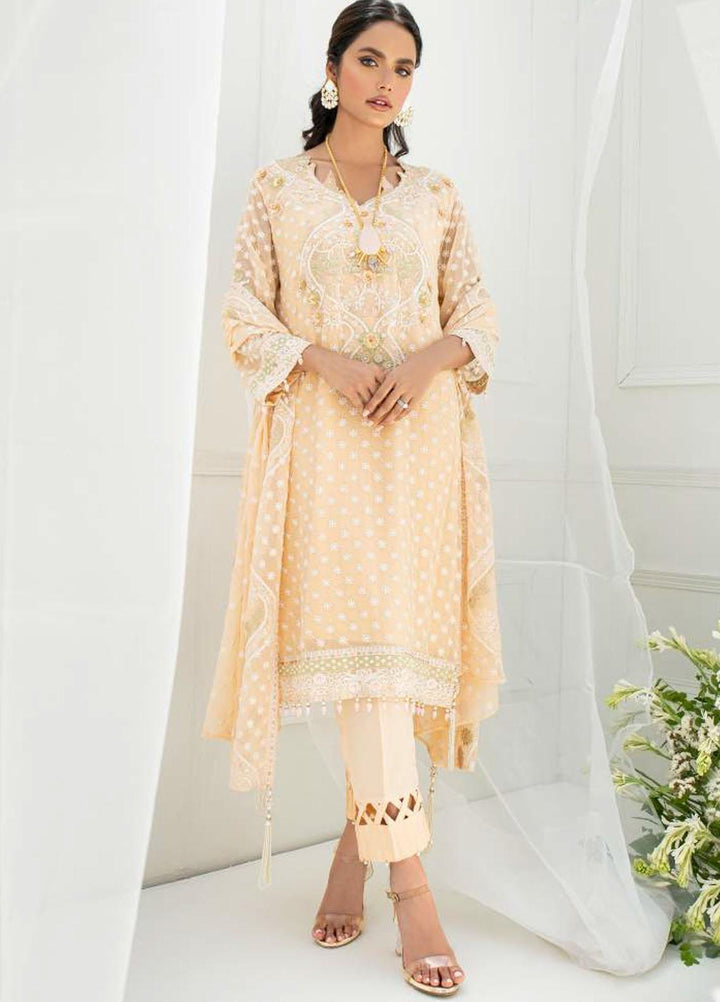 Pulchi by Qasimi Embroidered Chiffon Suits Unstitched 3 Piece QM21PL UNPL-05 - Formals Collection