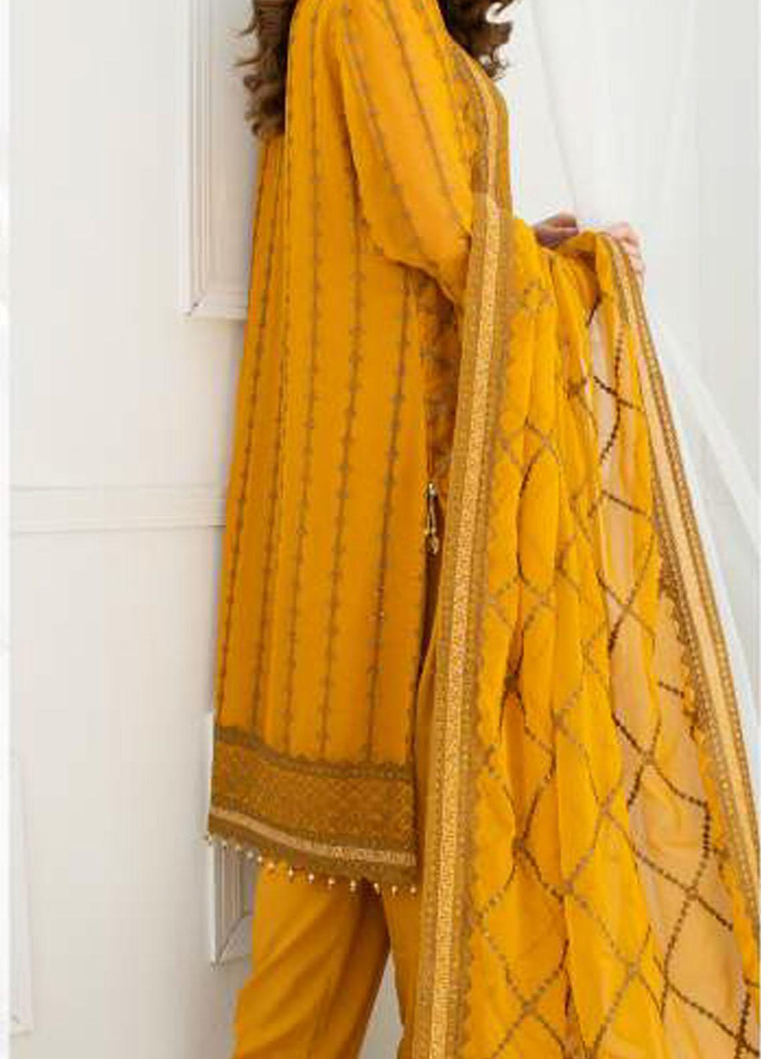 Pulchi by Qasimi Embroidered Chiffon Suits Unstitched 3 Piece QM21PL UNPL-06 - Formals Collection