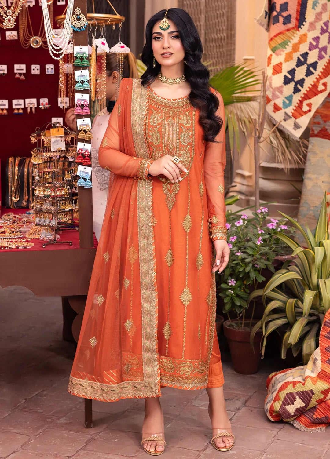 Pyaar Diyan Gallan By Asim Jofa Embroidered Net Suit Unstitched 3 Piece AJEM-08 - Festive Collection