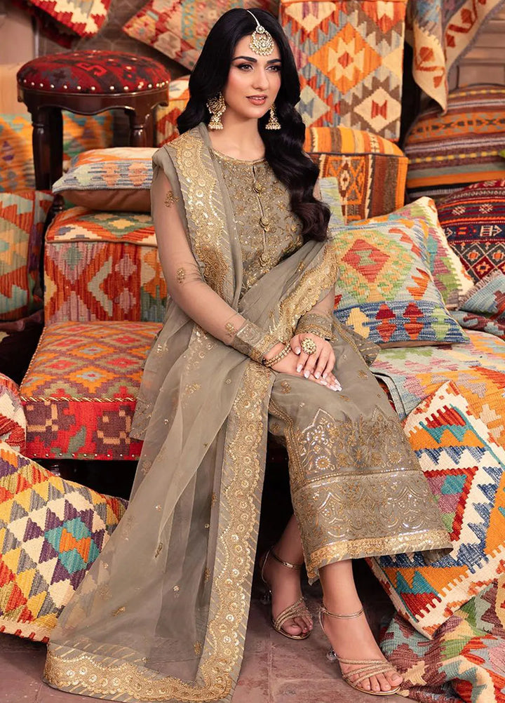 Pyaar Diyan Gallan By Asim Jofa Embroidered Organza Suit Unstitched 3 Piece AJEM-17 - Festive Collection