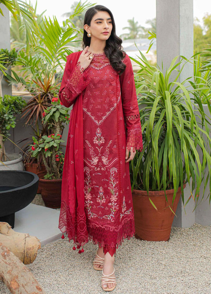 Qalamkar Embroidered Lawn Suits Unstitched 3 Piece QLM24Q JK-14 Manon - Summer Collection