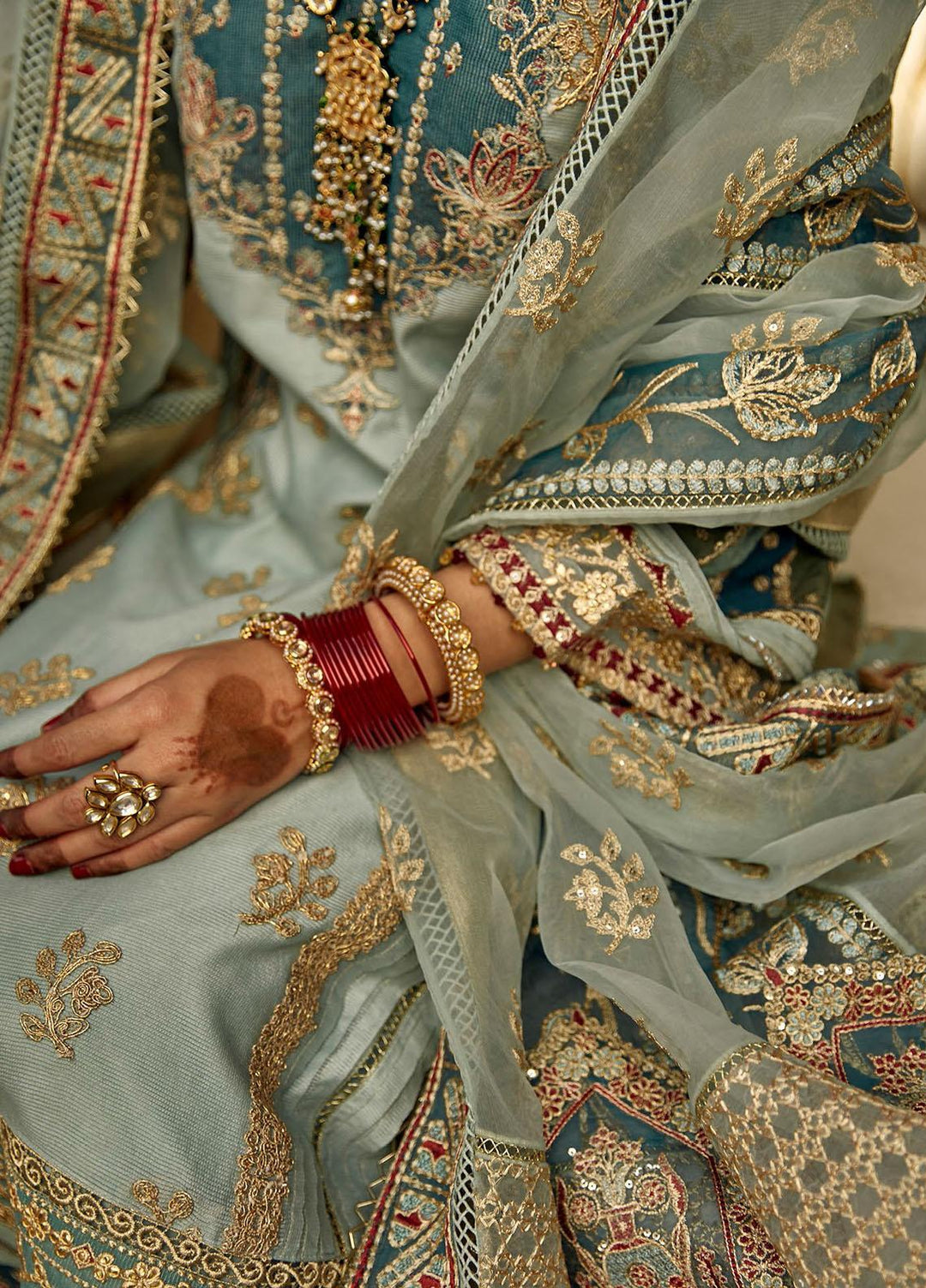 Qalamkar Embroidered Doria Suits Unstitched 3 Piece QLM21F 02 - Festive Collection