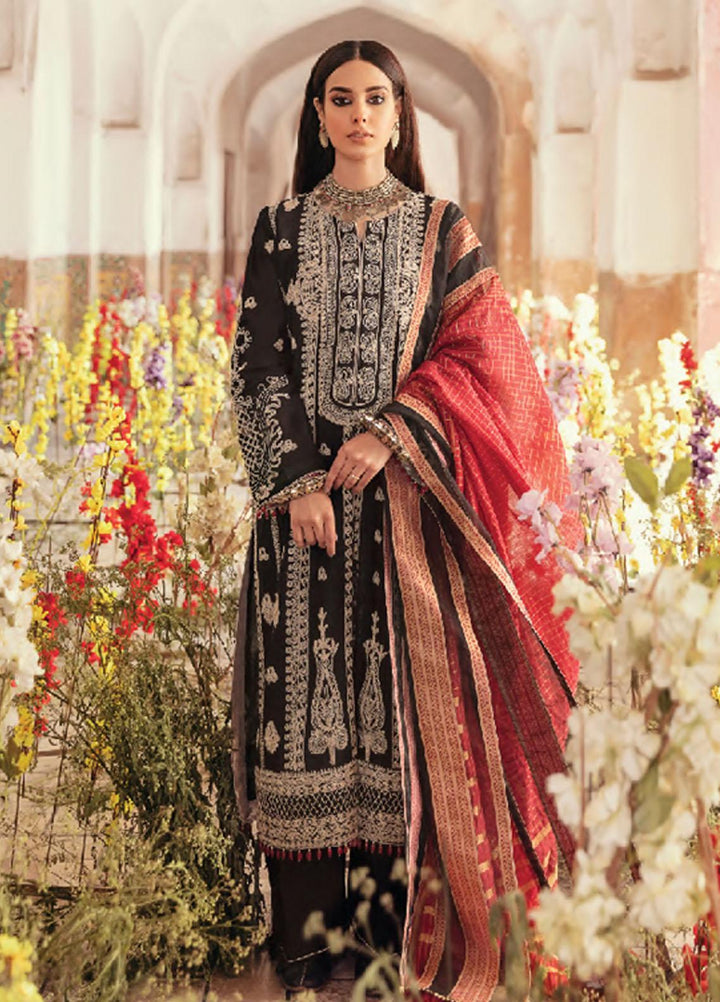 Dilara By Qalamkar Embroidered Lawn Suits Unstitched 3 Piece QLM21L 01 - Luxury Collection