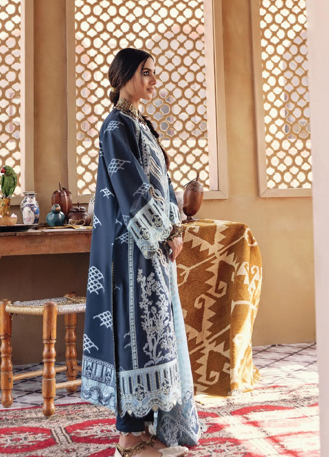 Dilara By Qalamkar Embroidered Lawn Suits Unstitched 3 Piece QLM21L 06 - Luxury Collection