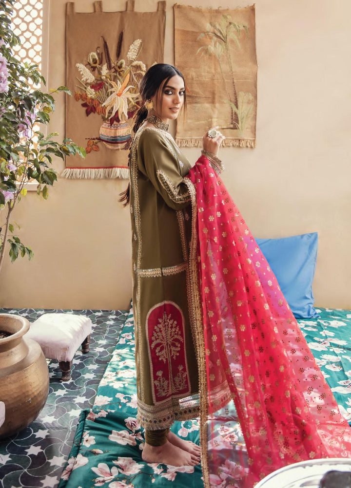 Dilara By Qalamkar Embroidered Lawn Suits Unstitched 3 Piece QLM21L 08 - Luxury Collection