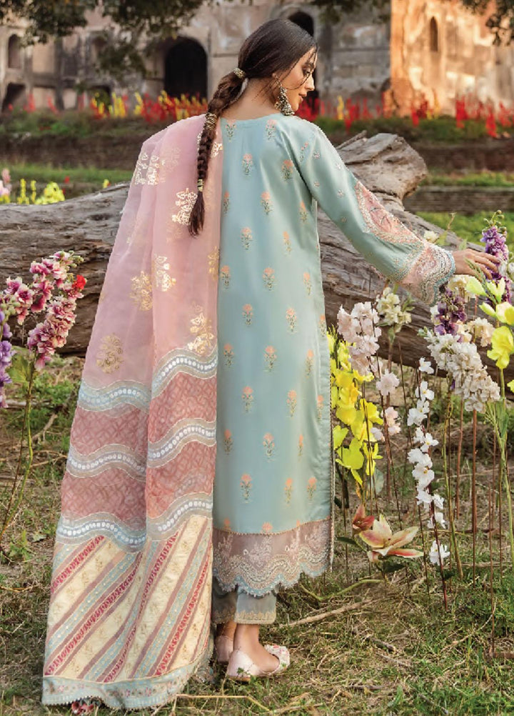 Dilara By Qalamkar Embroidered Lawn Suits Unstitched 3 Piece QLM21L 13 - Luxury Collection