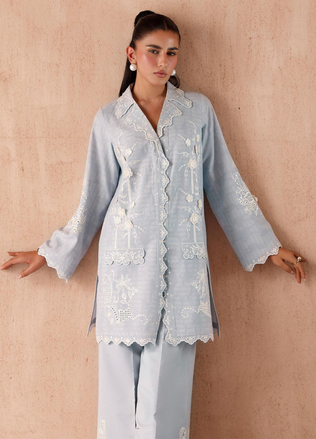 Qalamkar Pret Embroidered Jacquard 2 Piece Suit EP-05 Gaya