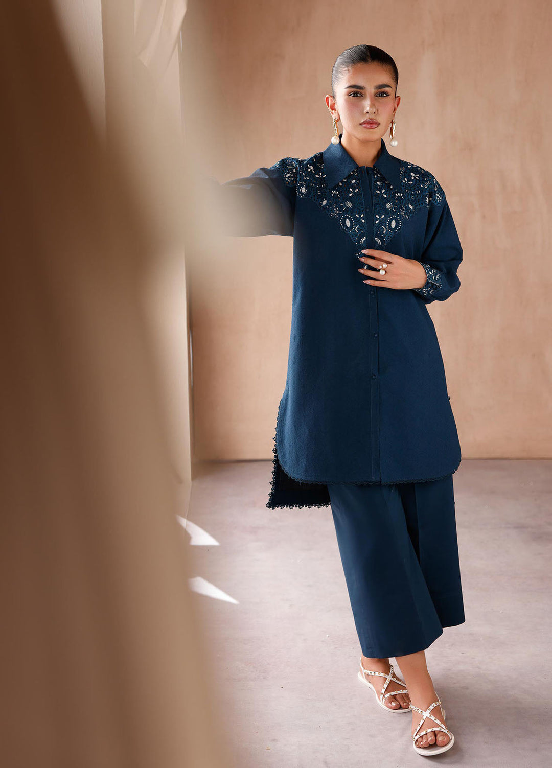 Qalamkar Pret Embroidered Jacquard 2 Piece Suit EP-08 Rumi