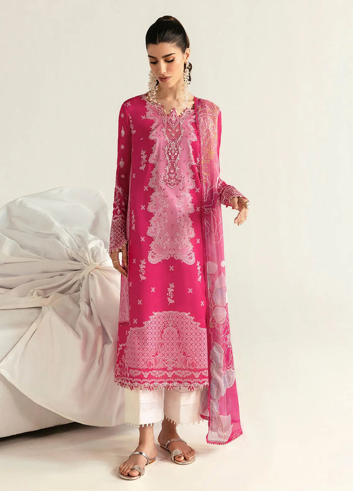 Qalamkar Printed Lawn Suits Unstitched 3 Piece QLM25UL Veda PQ-6B - Summer Collection