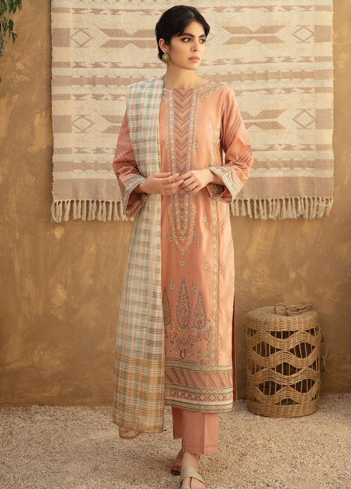 Qline By Qalamkar Embroidered Lawn Suits Unstitched 3 Piece QLM21Q 02 Fehmeen - Summer Collection