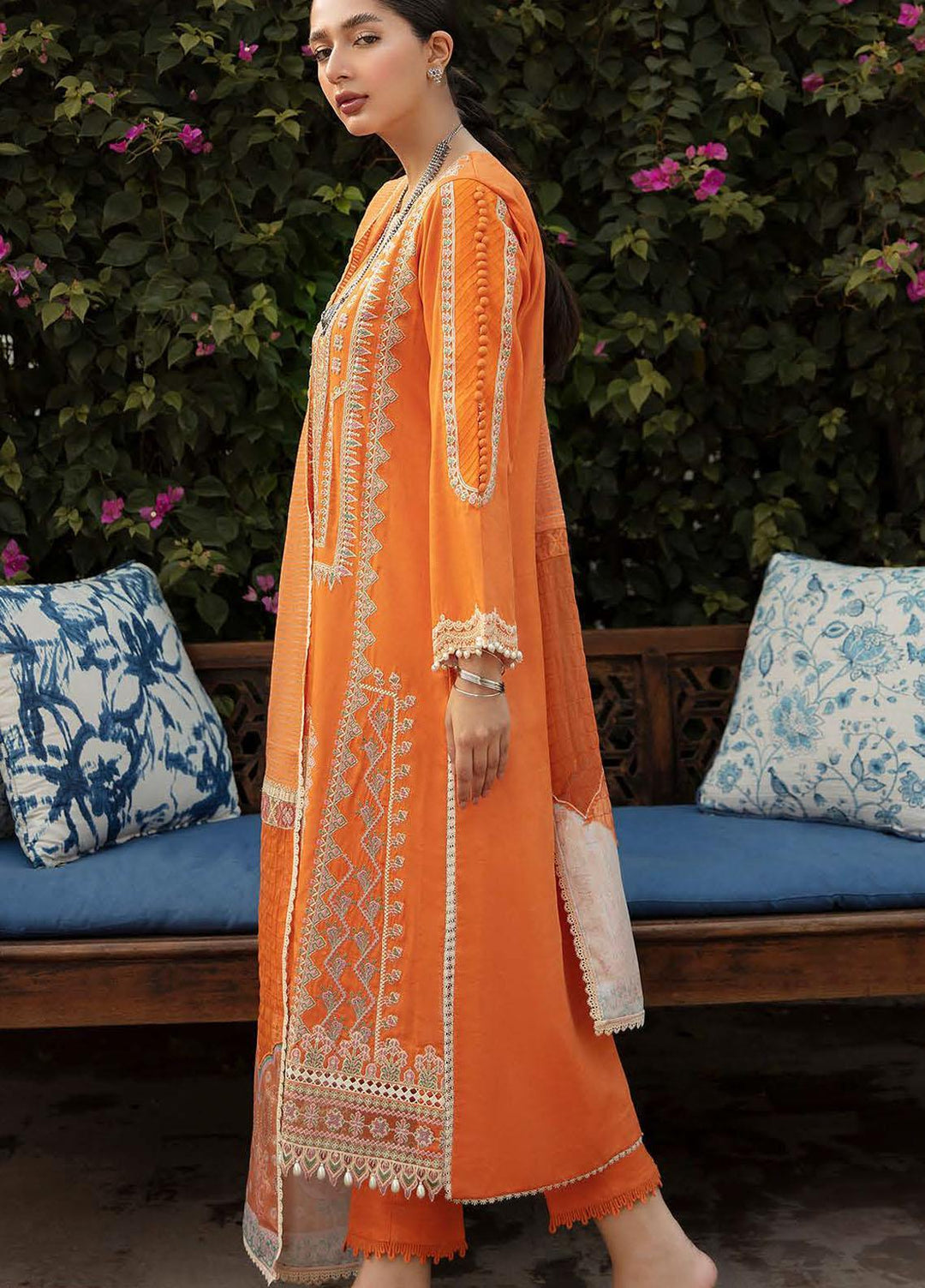 Qalamkar Embroidered Linen Suits Unstitched 3 Piece QLM21LN  NW-12 - Winter Collection