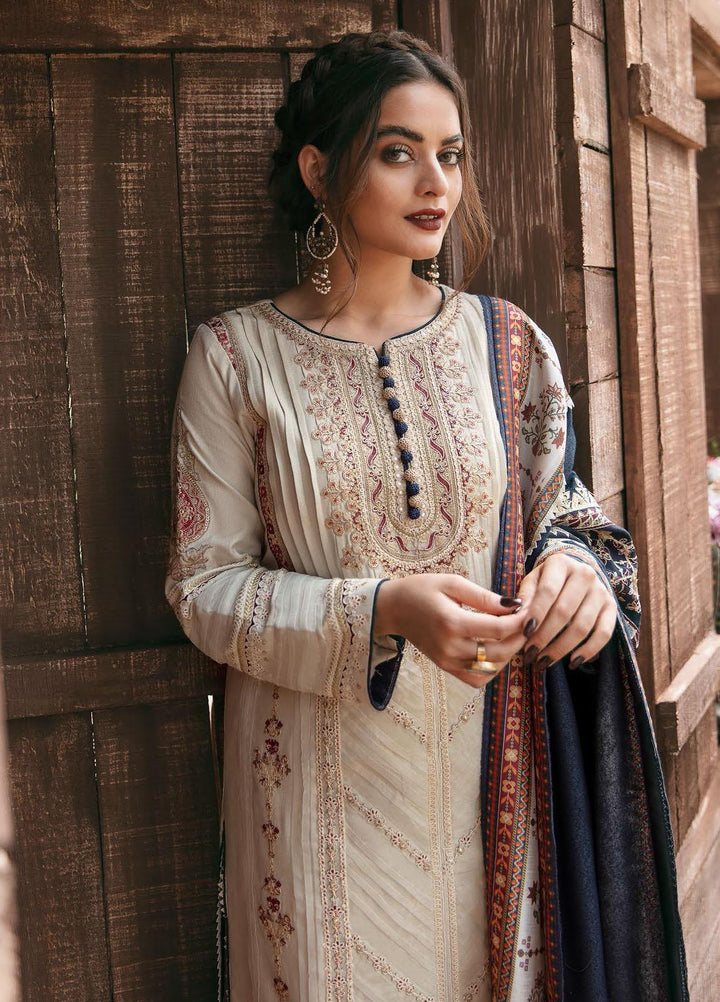 Qalamkar Embroidered Organza Suits Unstitched 3 Piece QLM21WS KK-03 - Winter Collection