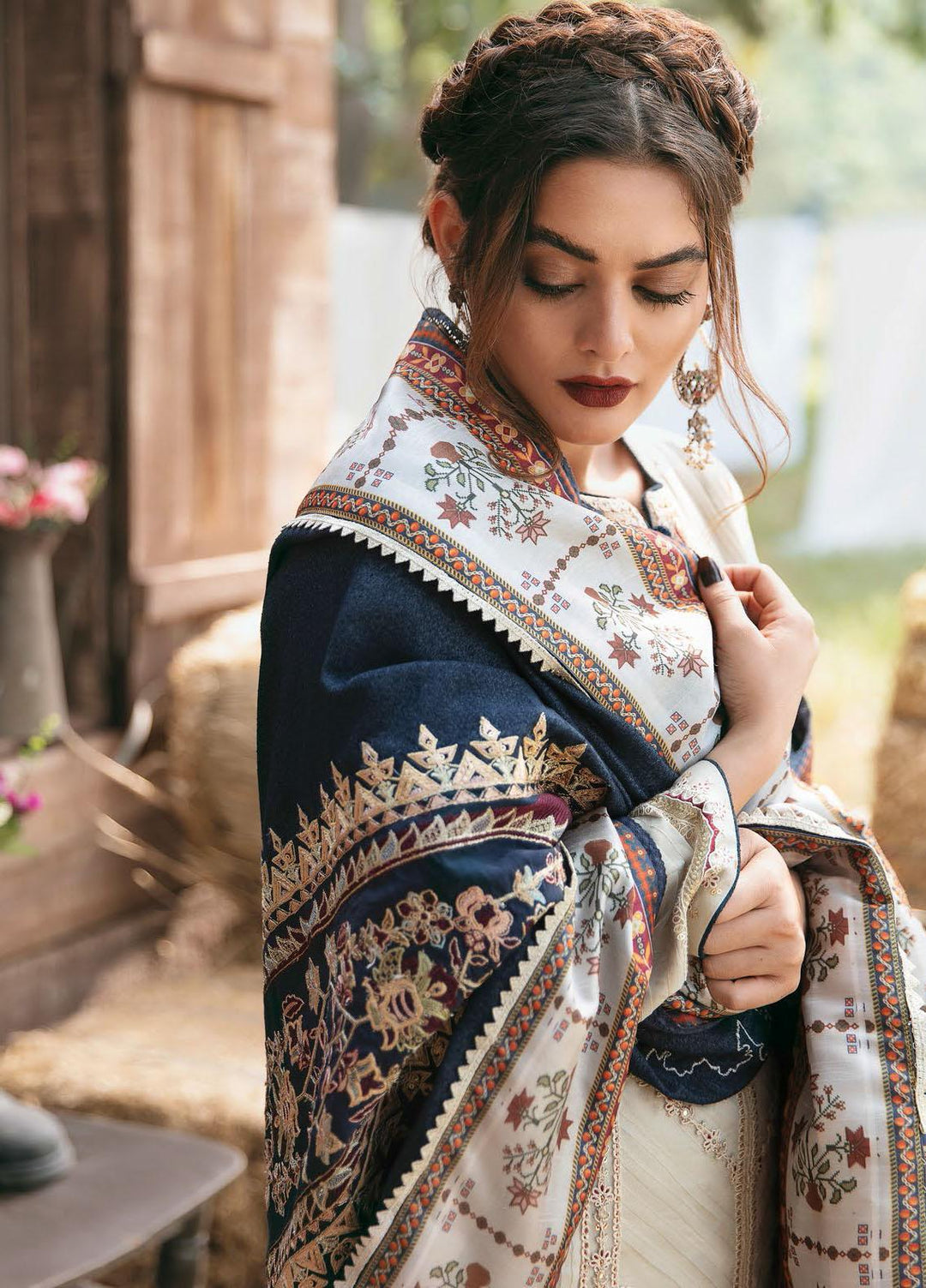Qalamkar Embroidered Organza Suits Unstitched 3 Piece QLM21WS KK-03 - Winter Collection