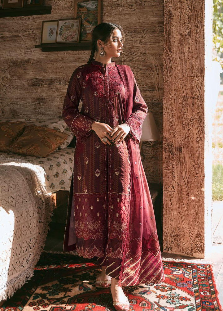 Qalamkar Embroidered Schiffli Suits Unstitched 3 Piece QLM21WS KK-04 - Winter Collection