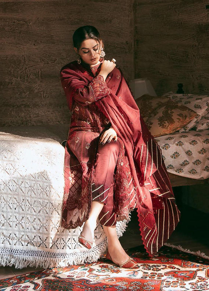 Qalamkar Embroidered Schiffli Suits Unstitched 3 Piece QLM21WS KK-04 - Winter Collection