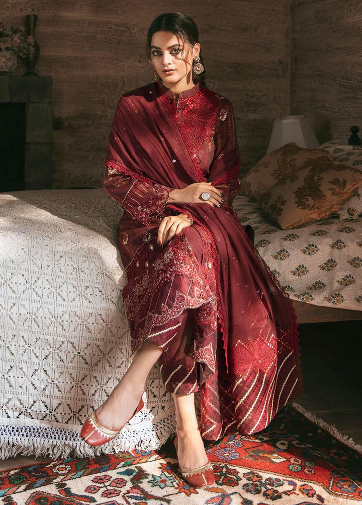 Qalamkar Embroidered Schiffli Suits Unstitched 3 Piece QLM21WS KK-04 - Winter Collection