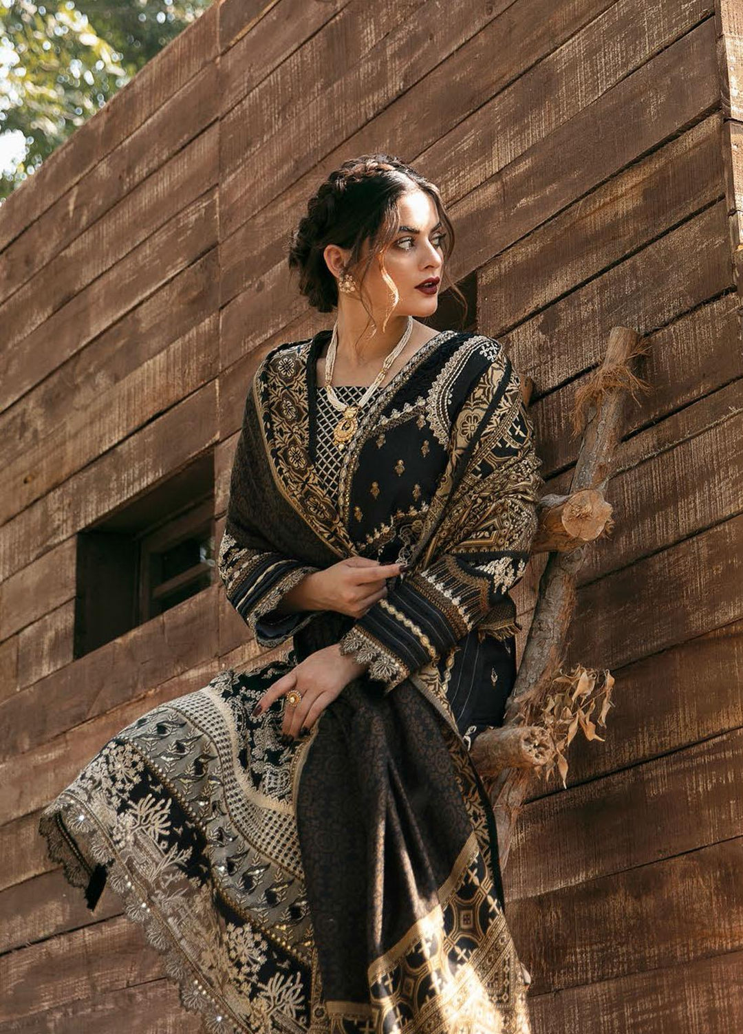 Qalamkar Embroidered Schiffli Suits Unstitched 3 Piece QLM21WS KK-05 - Winter Collection