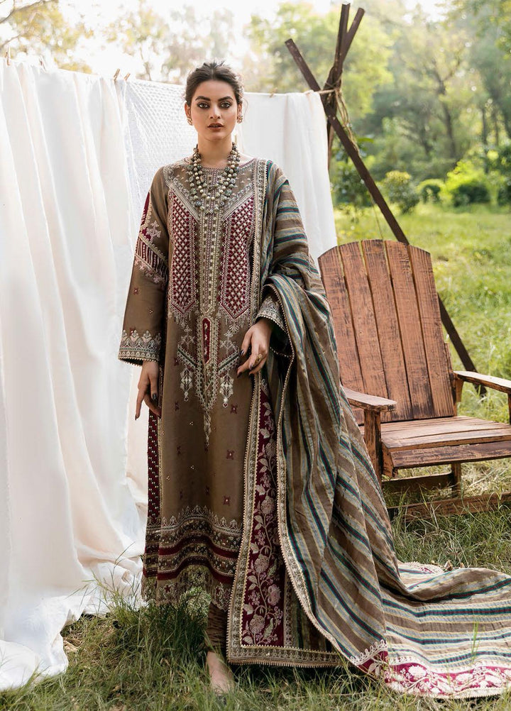 Qalamkar Embroidered Raw Silk Suits Unstitched 3 Piece QLM21WS KK-06 - Winter Collection