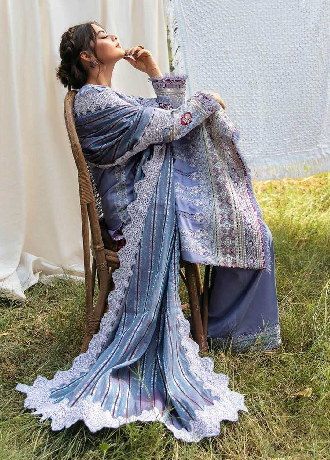 Qalamkar Embroidered Schiffli Suits Unstitched 3 Piece QLM21WS KK-09 - Winter Collection