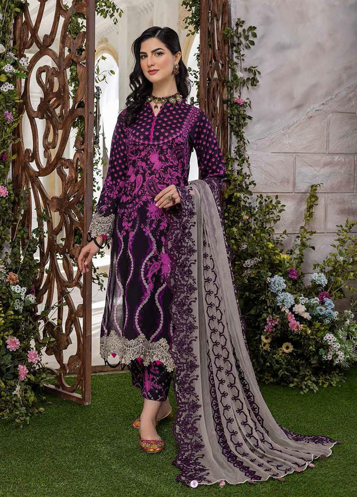 Qaus Embroidered Lawn Suits Unstitched 3 Piece QAS22-E2 QEE-01/A - Eid Collection