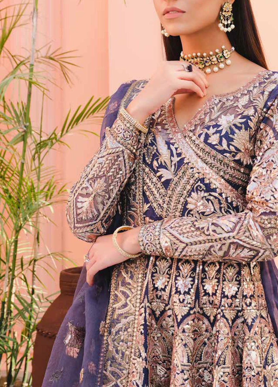 Mashq By Maryum N Maria Embroidered Organza Suits Unstitched 3 Piece MNM21M QFP0005 FOLK TALES - Premium Collection