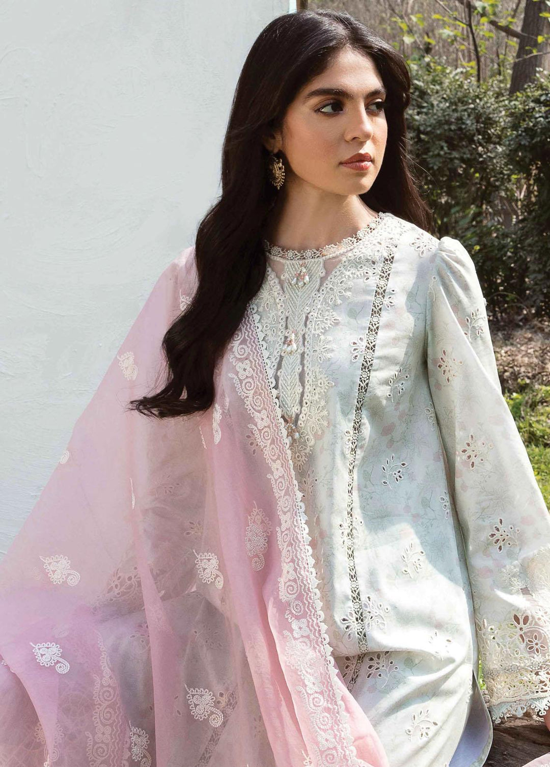 Qline by Qalamkar Embroidered Lawn Suits Unstitched 3 Piece QLM23Q AK-12 Giza - Luxury Collection
