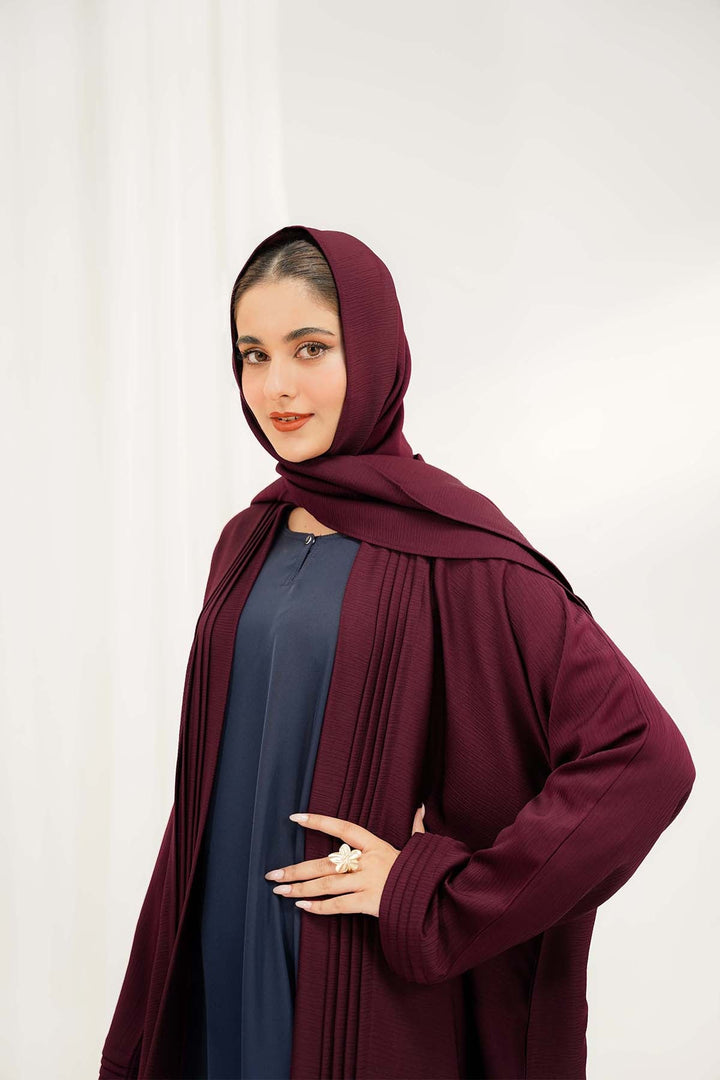 Divinely Crafted Abaya Casual Crepe 1 Piece Rumman Abaya | Solid