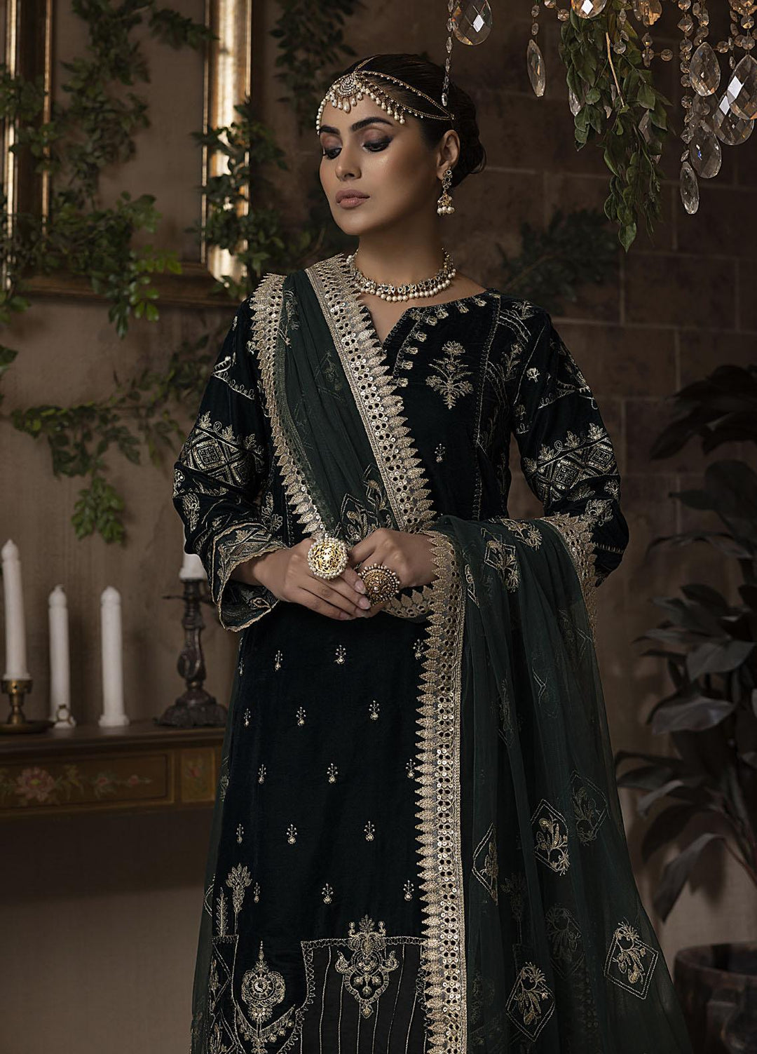 Raasti By Panache Embroidered Velvet Suits Unstitched 3 Piece PCH22R D-04 - Winter Collection