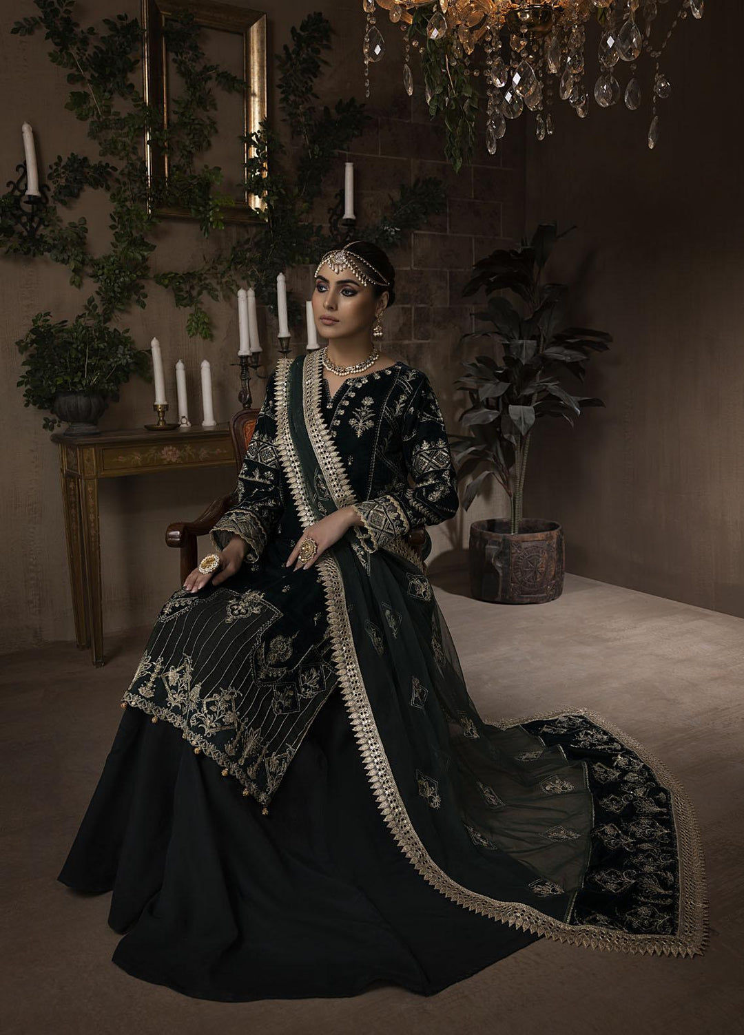 Raasti By Panache Embroidered Velvet Suits Unstitched 3 Piece PCH22R D-04 - Winter Collection