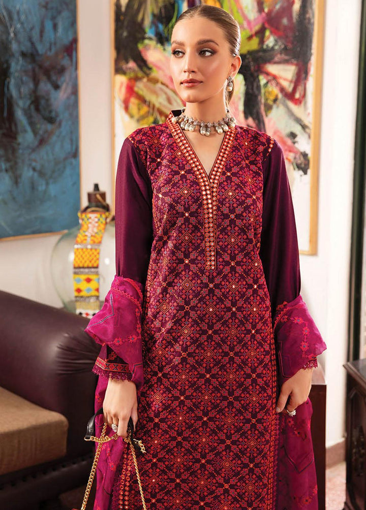 RajBari Embroidered Lawn Suits Unstitched 3 Piece RB23EL 5A - Premium Collection