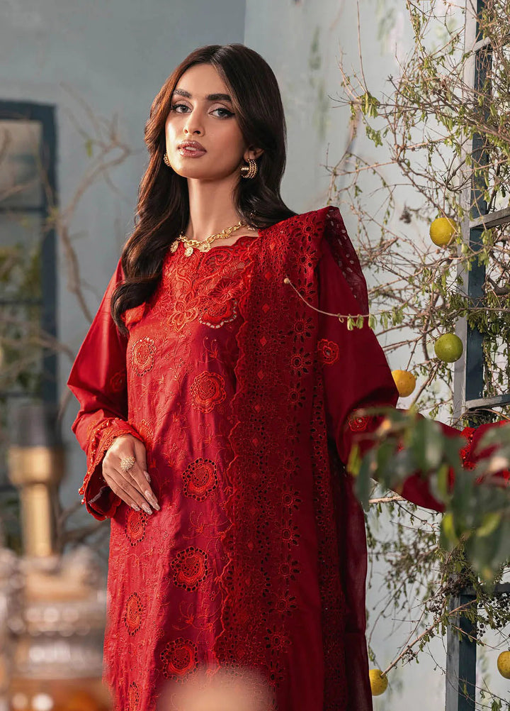 Rajbari Embroidered Chikan Suit Unstitched 3 Piece RB24C D-08 - Summer Collection