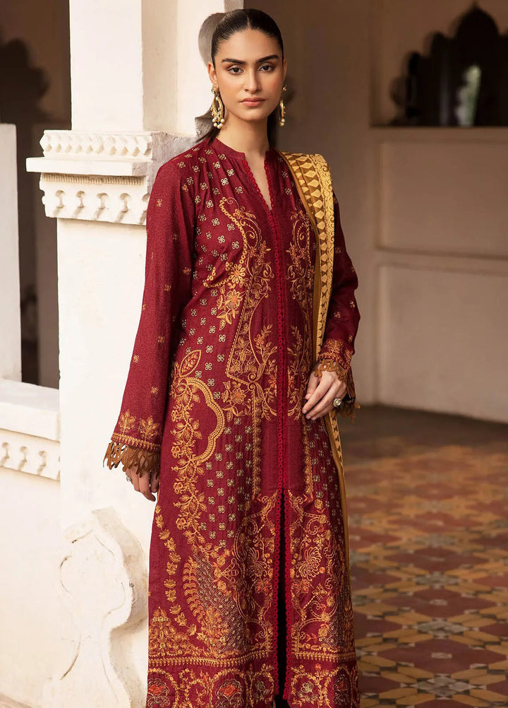 Rajbari Embroidered Karandi Suit Unstitched 3 Piece RB24W 6A - Winter Collection