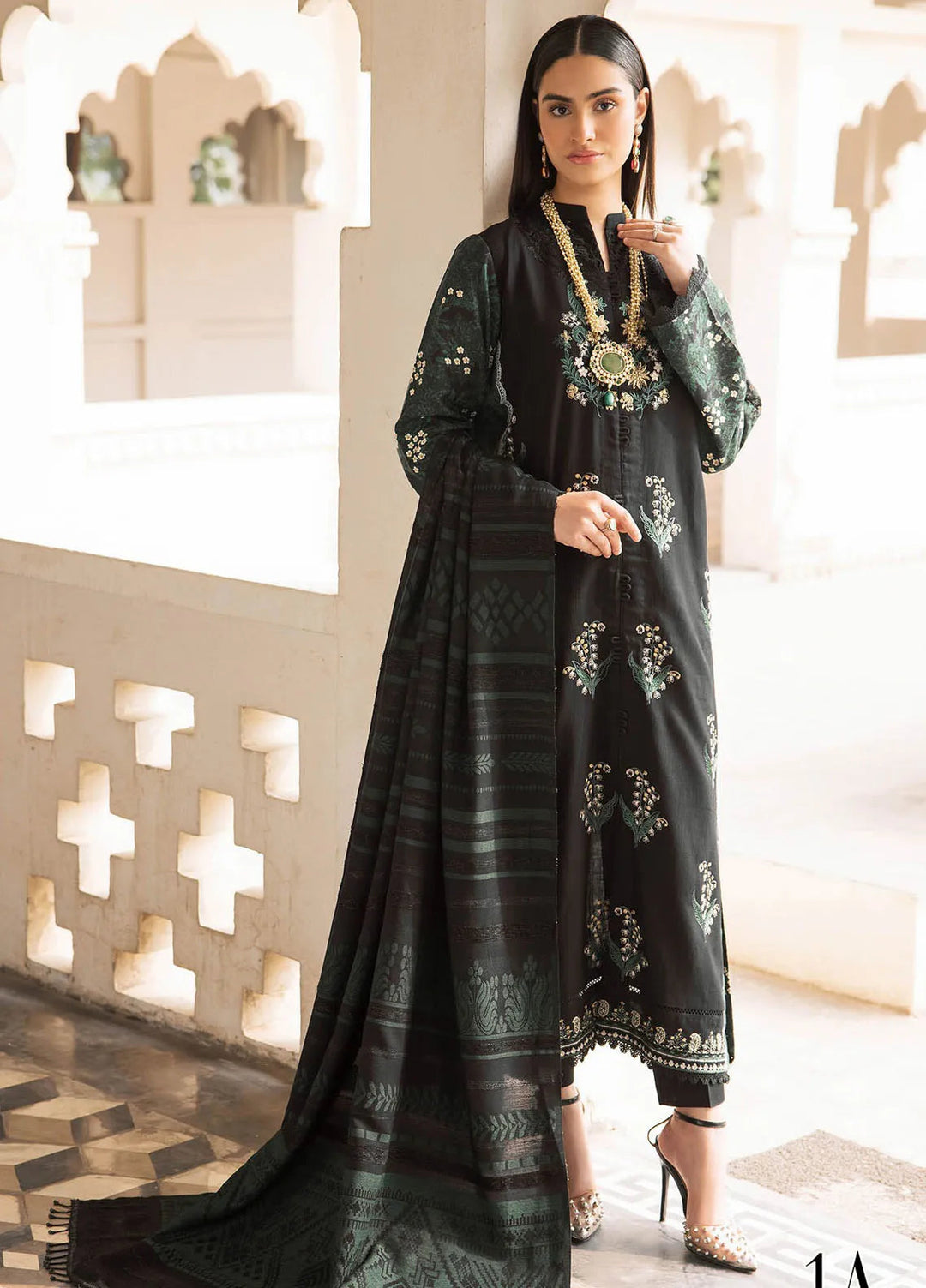 Rajbari Embroidered Khaddar Suit Unstitched 3 Piece RB24W 1A - Winter Collection