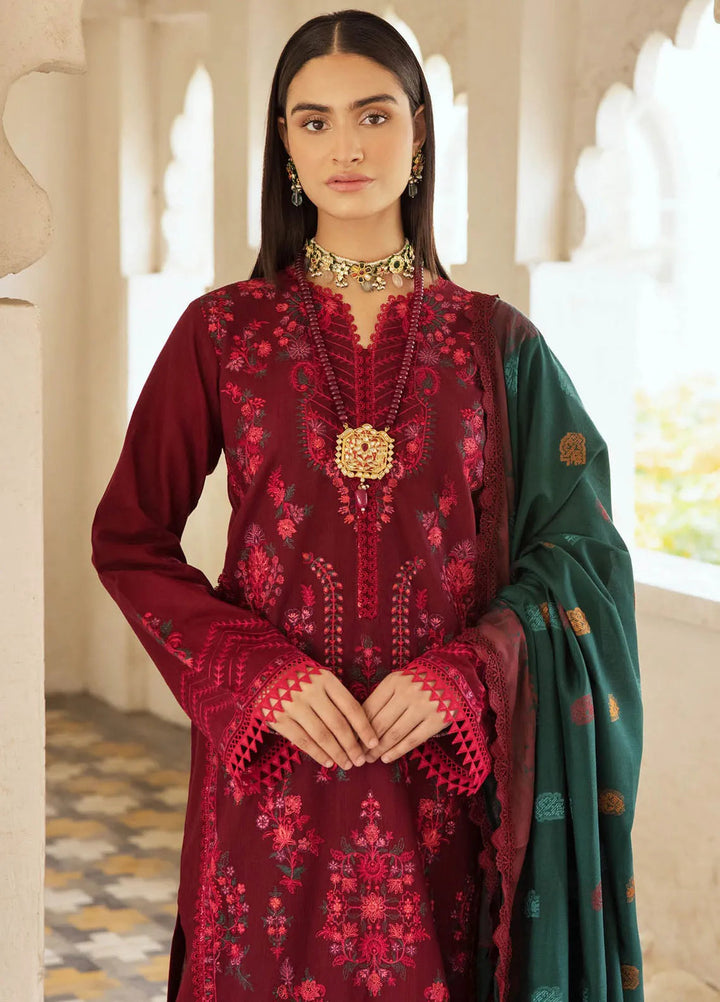 Rajbari Embroidered Khaddar Suit Unstitched 3 Piece RB24W 4A - Winter Collection