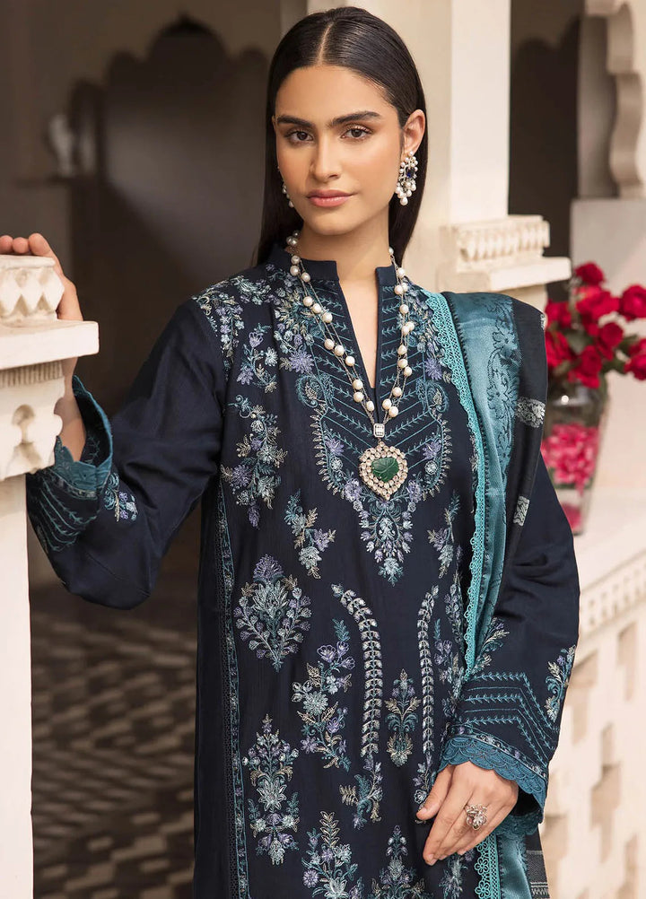Rajbari Embroidered Khaddar Suit Unstitched 3 Piece RB24W 4B - Winter Collection