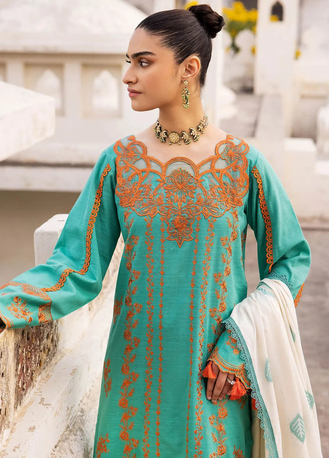 Rajbari Embroidered Khaddar Suit Unstitched 3 Piece RB24W 5B - Winter Collection