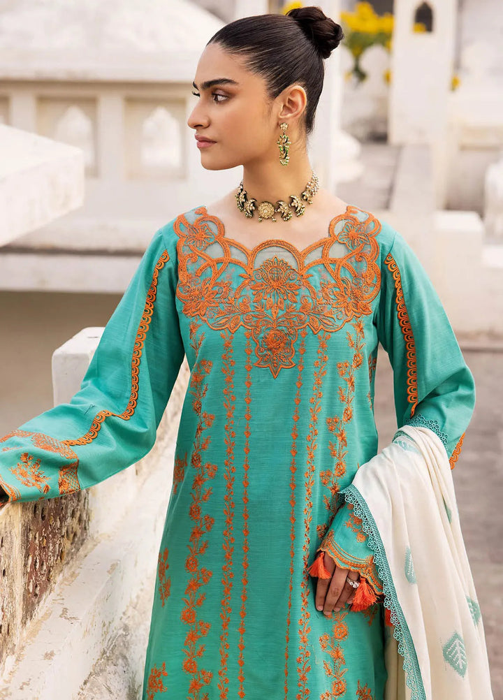 Rajbari Embroidered Khaddar Suit Unstitched 3 Piece RB24W 5B - Winter Collection