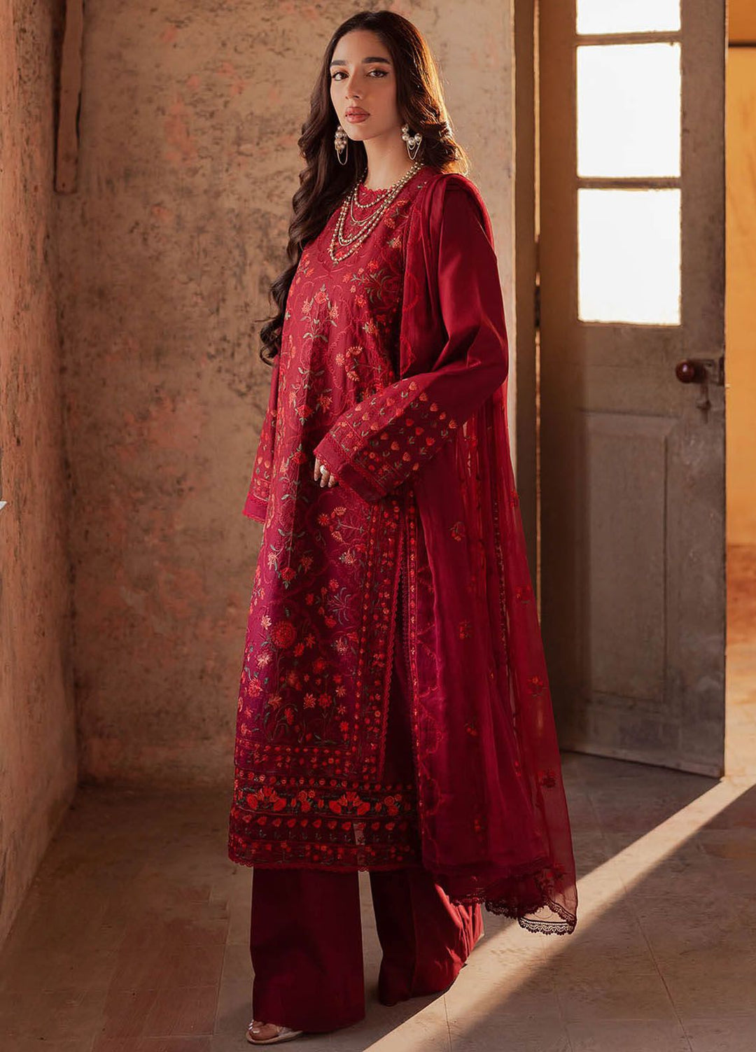 RajBari Embroidered Lawn Suit Unstitched 3 Piece RB24S 4-A - Summer Collection