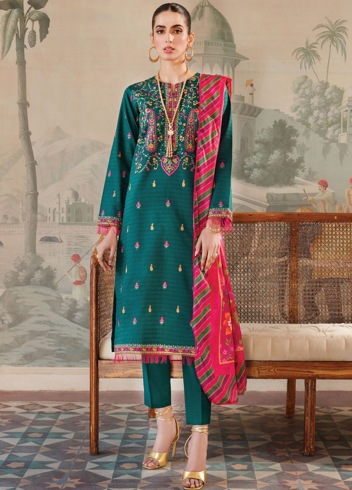 RajBari Embroidered Lawn Suits Unstitched 3 Piece RB24ES D-06 - Summer Collection