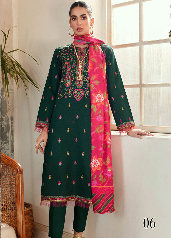 RajBari Embroidered Lawn Suits Unstitched 3 Piece RB24ES D-06 - Summer Collection