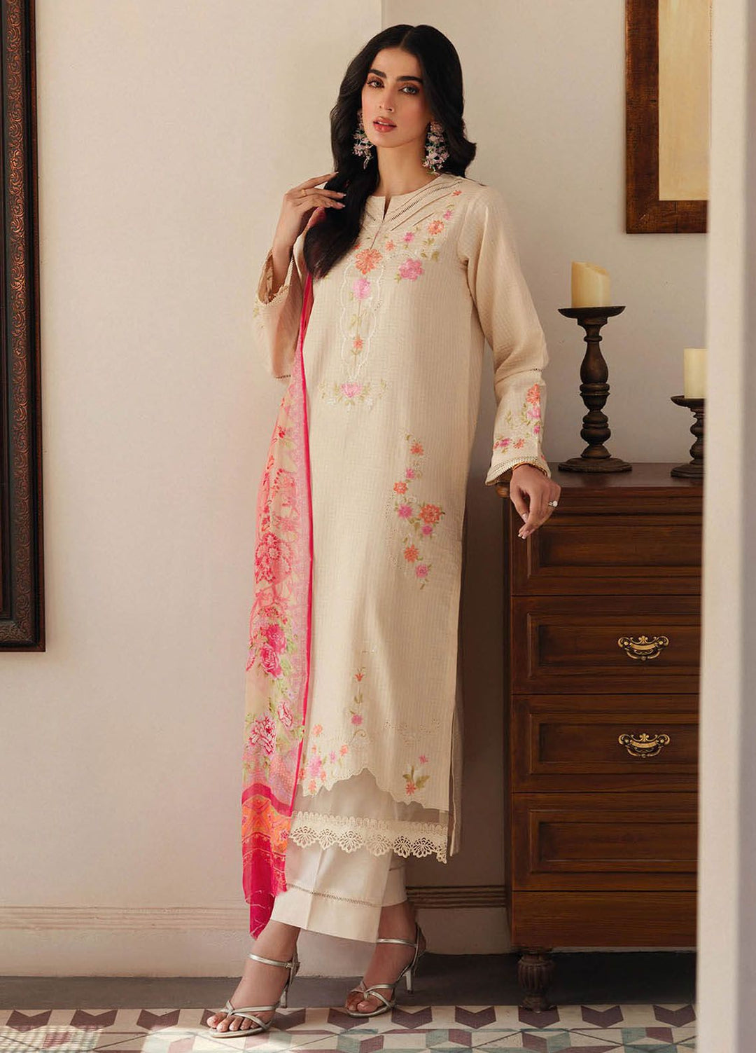 RajBari Embroidered Lawn Suits Unstitched 3 Piece RB24ES D-07 - Summer Collection