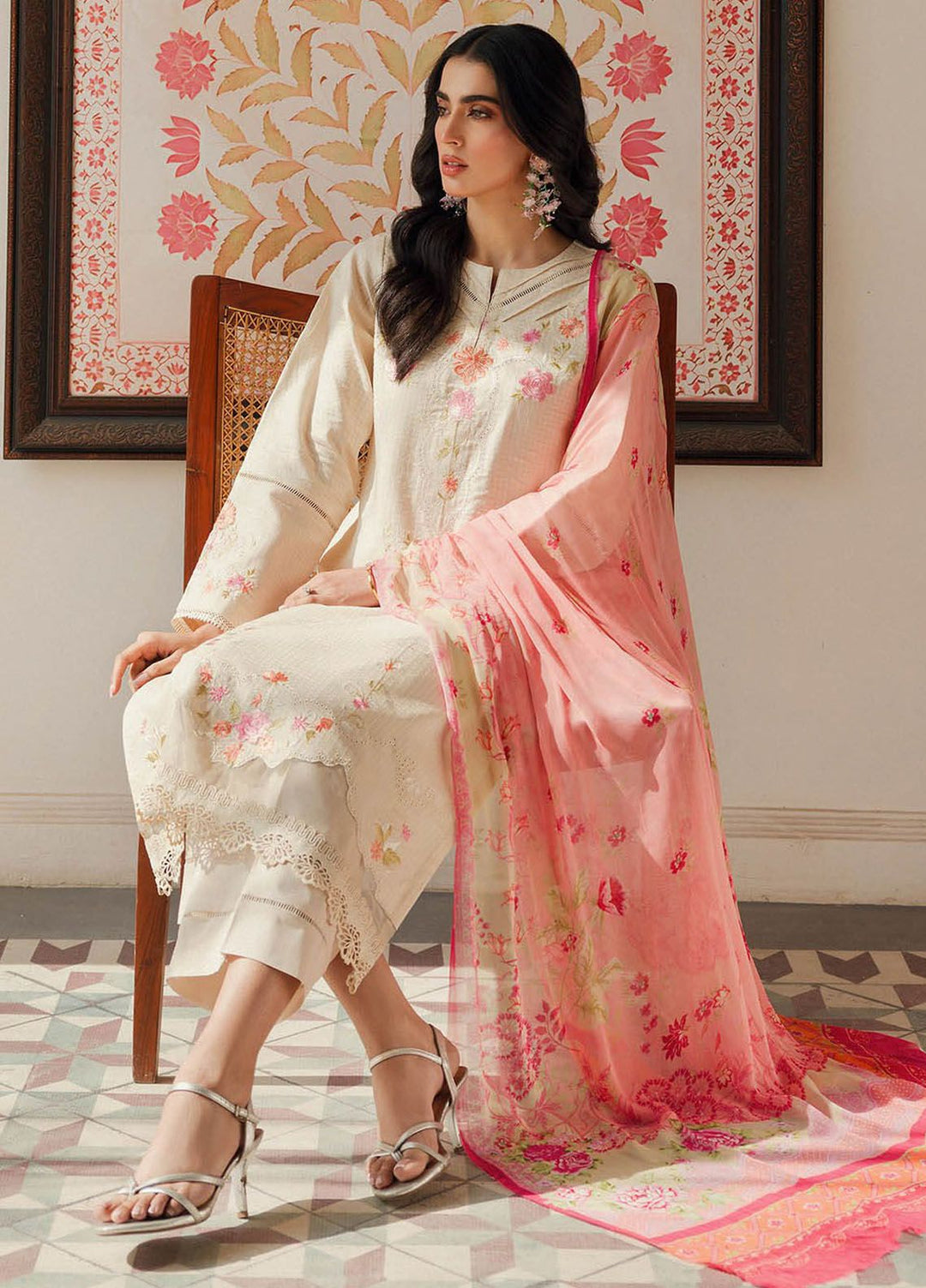 RajBari Embroidered Lawn Suits Unstitched 3 Piece RB24ES D-07 - Summer Collection