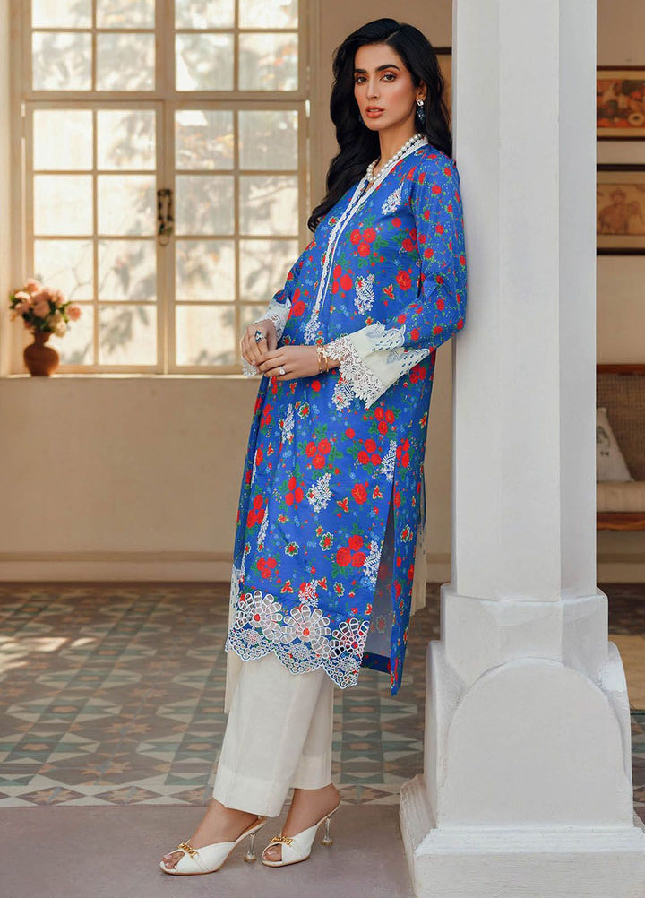 RajBari Embroidered Lawn Suits Unstitched 3 Piece RB24ES D-08 - Summer Collection