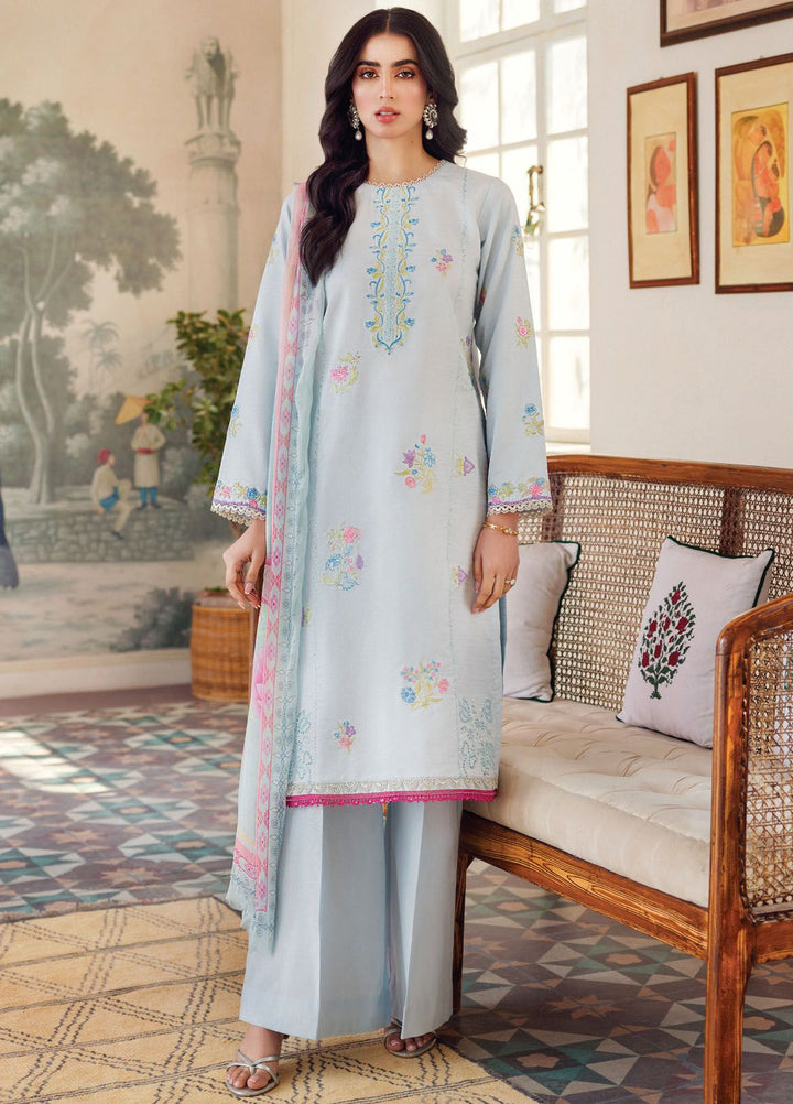 RajBari Embroidered Lawn Suits Unstitched 3 Piece RB24ES D-10 - Summer Collection