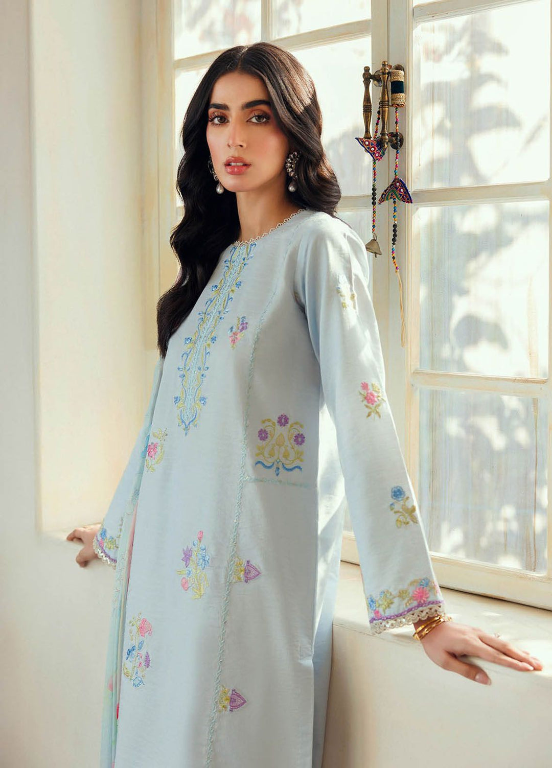 RajBari Embroidered Lawn Suits Unstitched 3 Piece RB24ES D-10 - Summer Collection