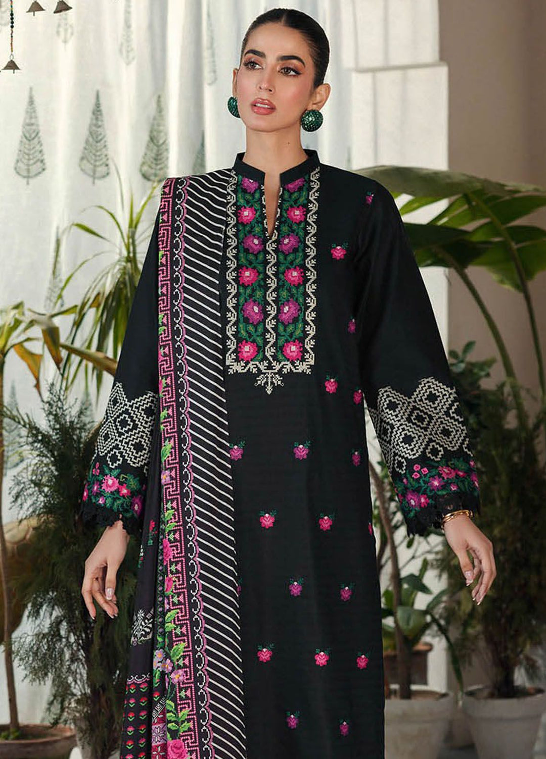 RajBari Embroidered Lawn Suits Unstitched 3 Piece RB24ES D-11 - Summer Collection