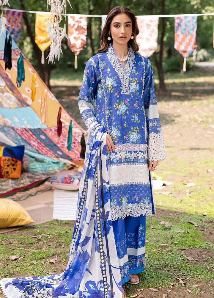 Rajbari Embroidered Lawn Suits Unstitched 3 Piece RB25SP D-06 - Summer Collection